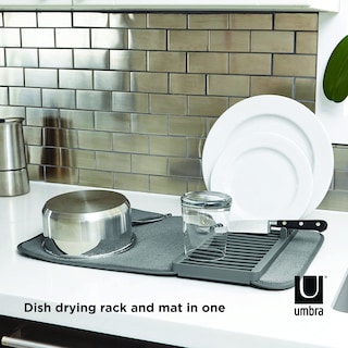 Foto 6 | Estante Para Platos Umbra Udry Mini Con Tapete De Secado De Microfibra, Color Gris - Venta Internacional.