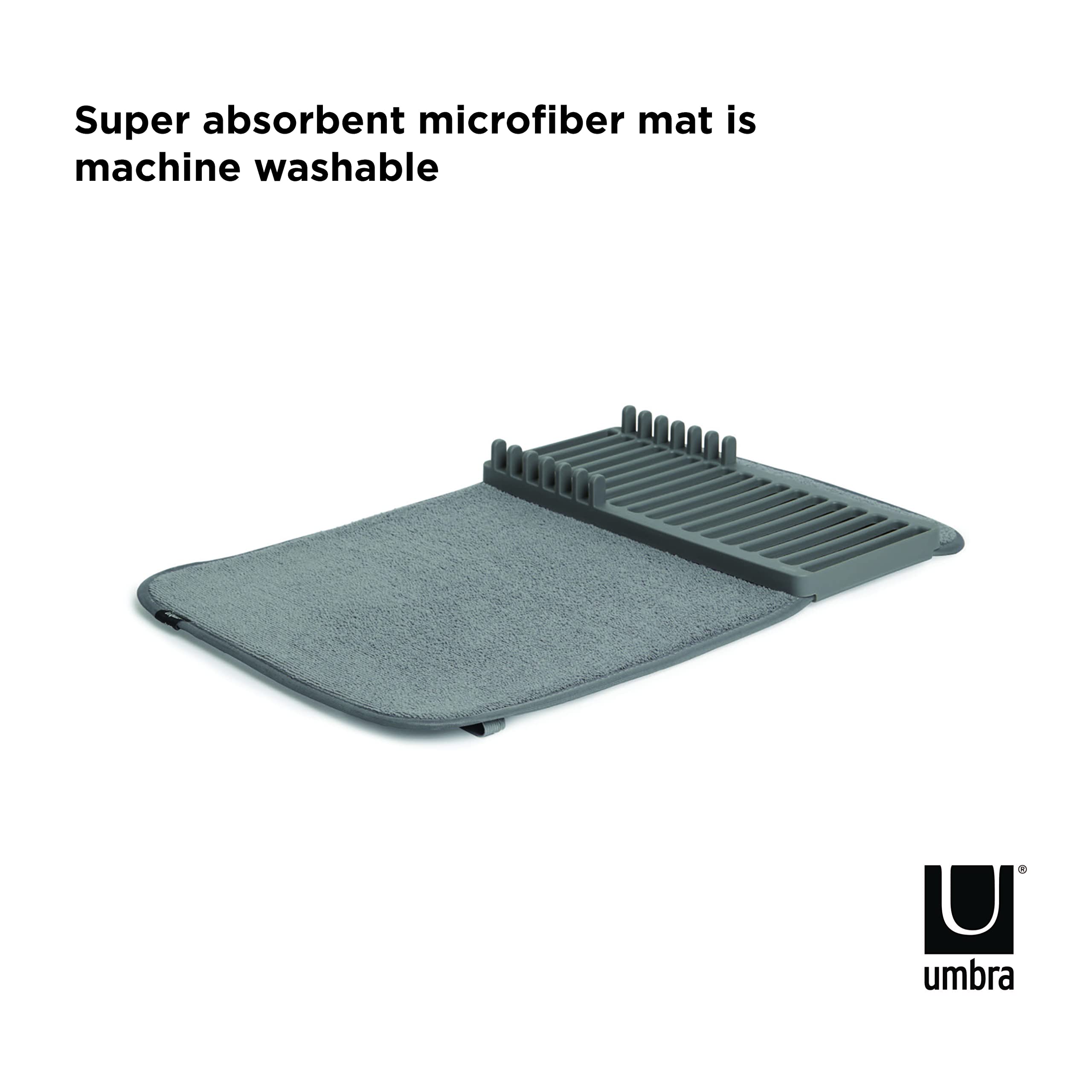 Foto 8 pulgar | Estante Para Platos Umbra Udry Mini Con Tapete De Secado De Microfibra, Color Gris - Venta Internacional.