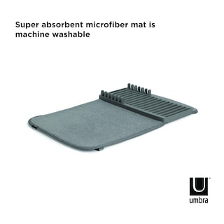 Foto 7 | Estante Para Platos Umbra Udry Mini Con Tapete De Secado De Microfibra, Color Gris - Venta Internacional.