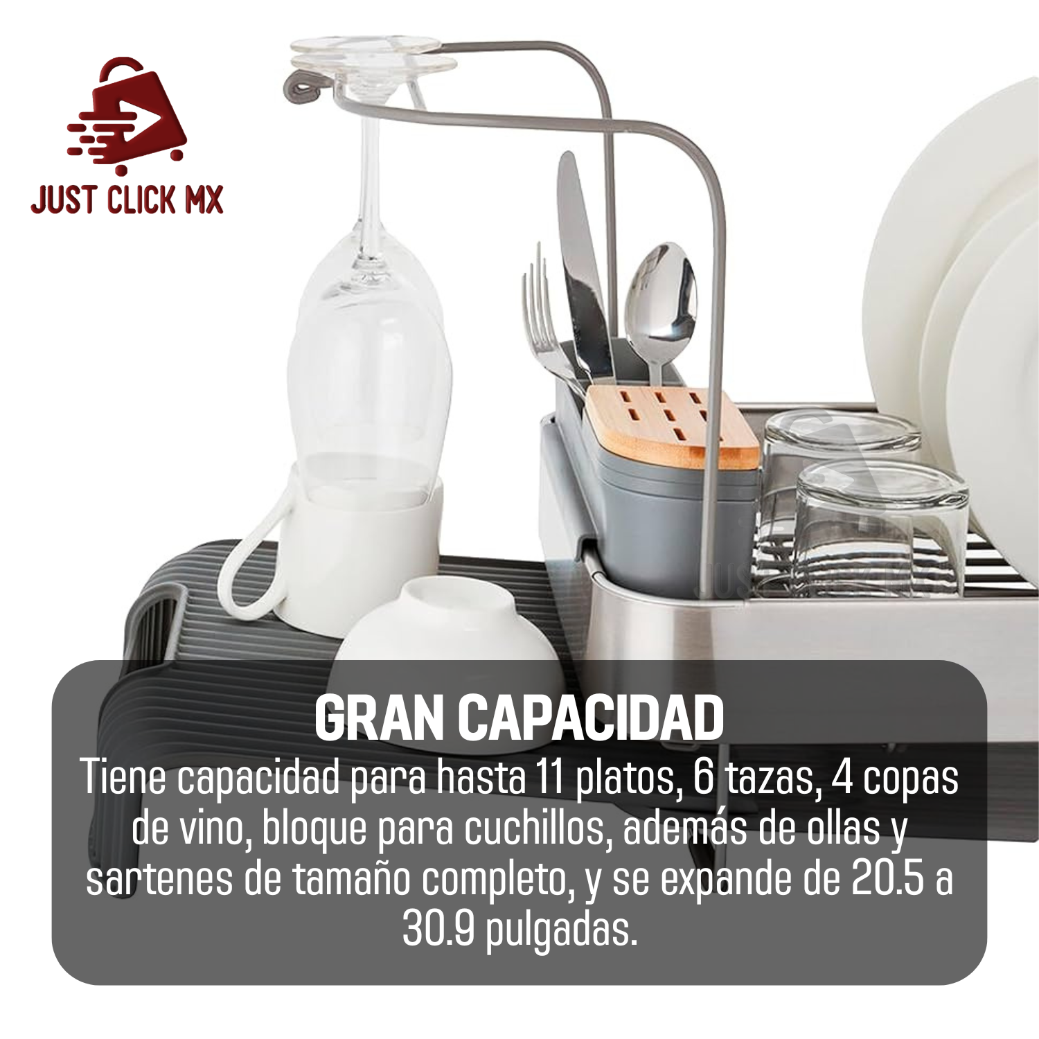 Foto 2 | Escurridor Extendible De Platos Vasos Kitchenaid Acero Inox-justclick Mx