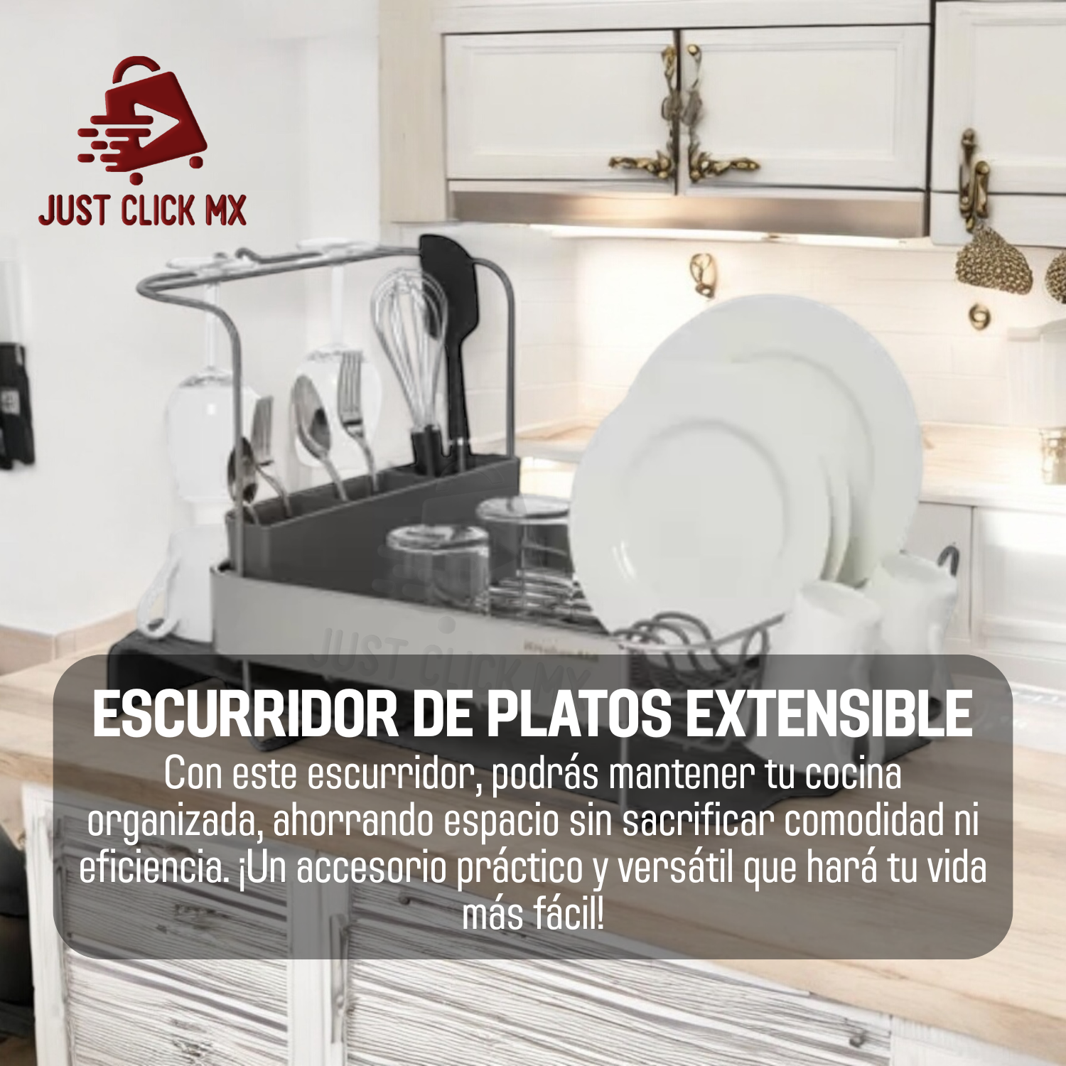 Foto 4 pulgar | Escurridor Extendible De Platos Vasos Kitchenaid Acero Inox-justclick Mx