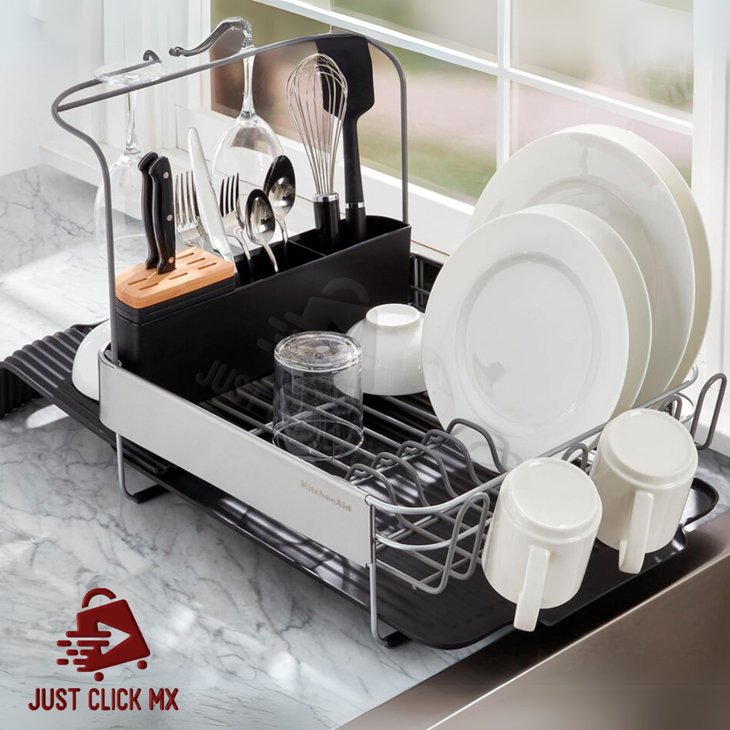 Foto 4 | Escurridor Extendible De Platos Vasos Kitchenaid Acero Inox-justclick Mx