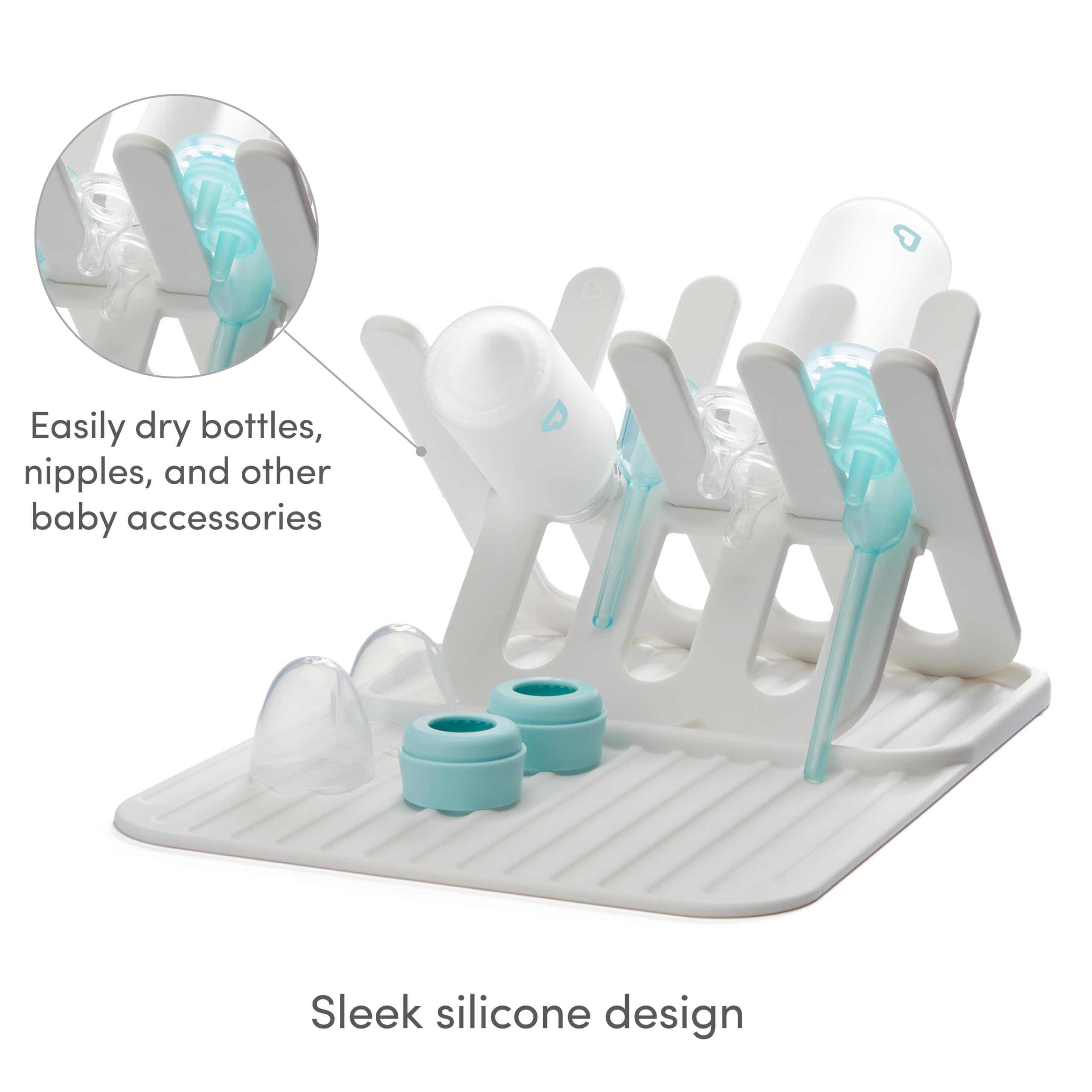 Foto 5 | Estante Para Secar Botellas Munchkin Con Capacidad Para 8 Botellas De Silicona, Color Blanco - Venta Internacional.
