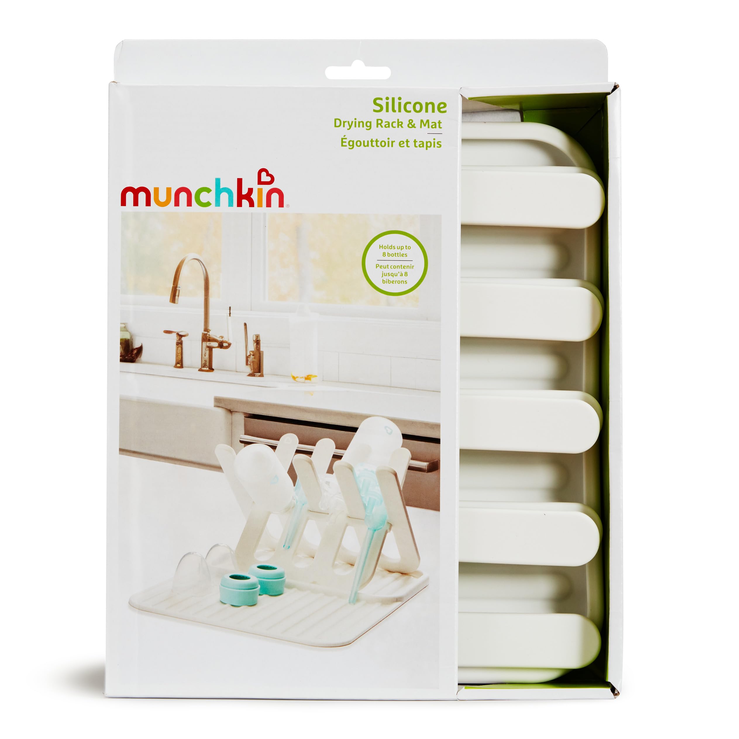 Foto 7 pulgar | Estante Para Secar Botellas Munchkin Con Capacidad Para 8 Botellas De Silicona, Color Blanco - Venta Internacional.