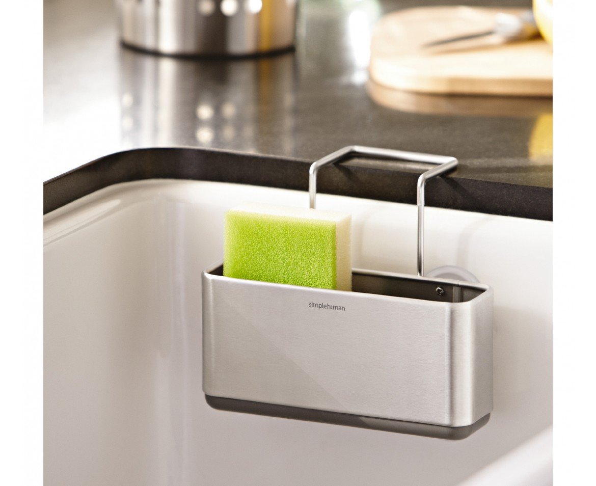 Foto 4 pulgar | Soporte Para Esponja Sink Caddy Simplehuman, Delgado, De Acero Inoxidable Cepillado - Venta Internacional.