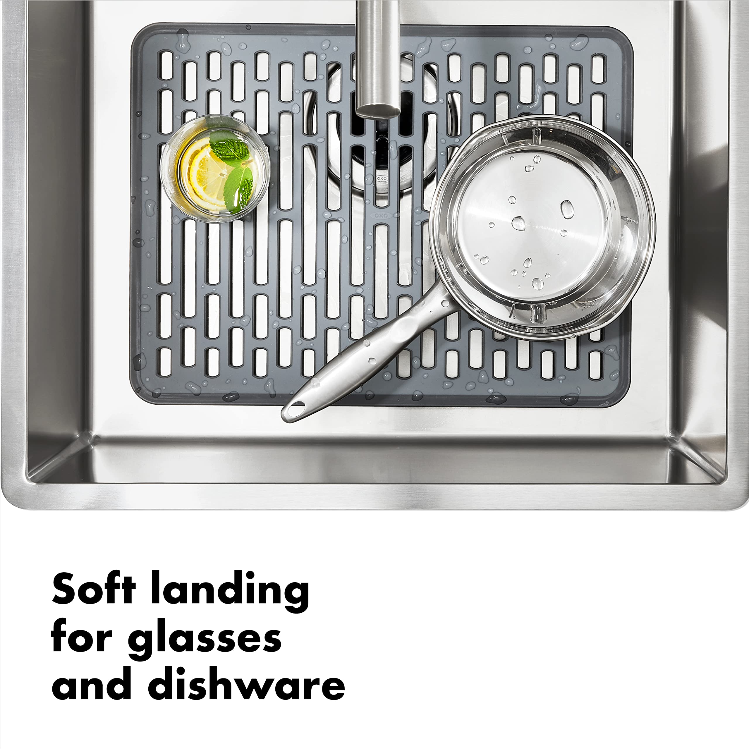 Foto 4 pulgar | Alfombrilla de Lavabo Oxo Good Grips Silicona Plateado - Venta Internacional
