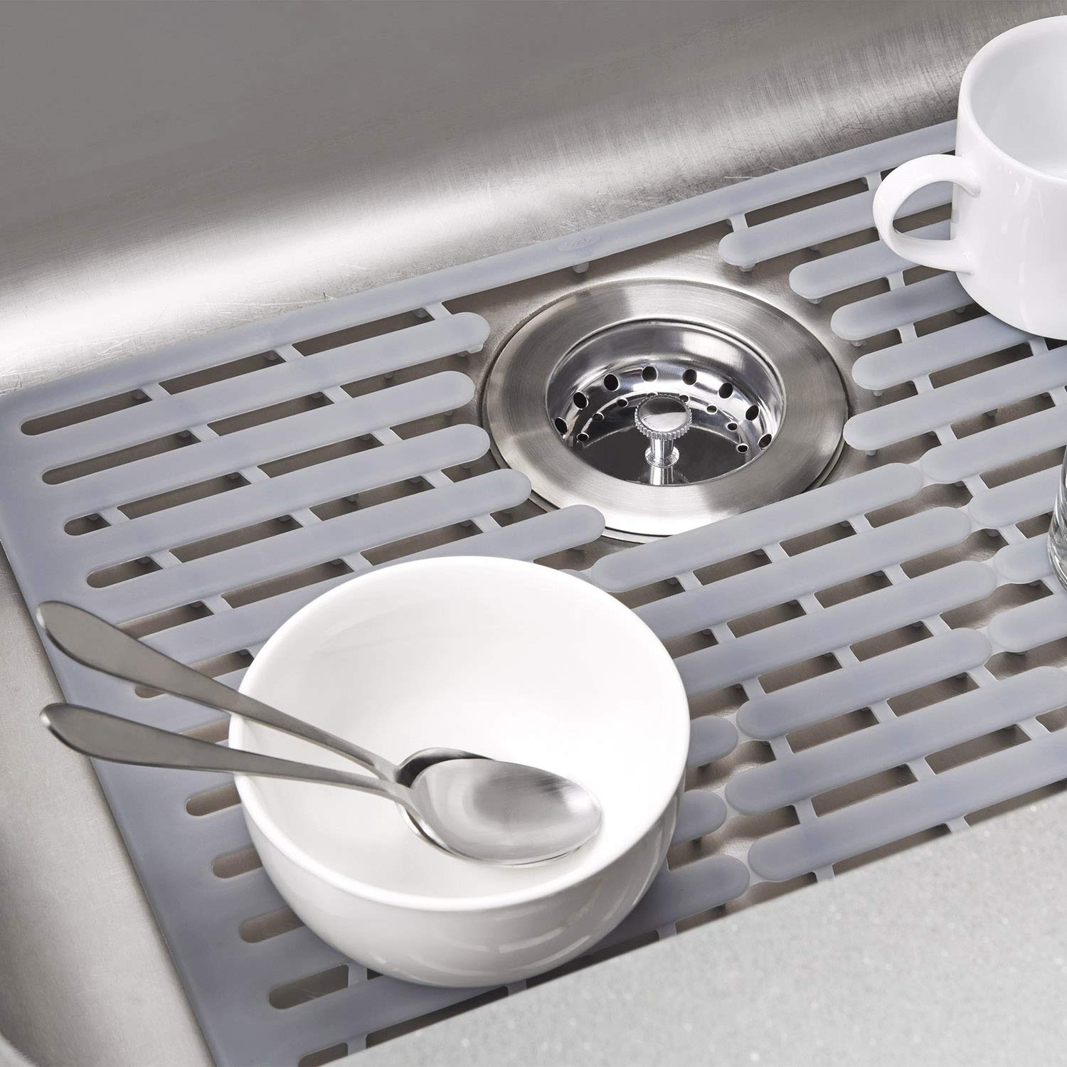 Foto 8 pulgar | Alfombrilla de Lavabo Oxo Good Grips Silicona Plateado - Venta Internacional
