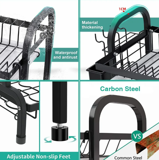 Foto 5 pulgar | Escurridor Xtellar De Platos De 2 Niveles De Acero Al Carbono