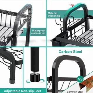 Foto 4 | Escurridor Xtellar De Platos De 2 Niveles De Acero Al Carbono