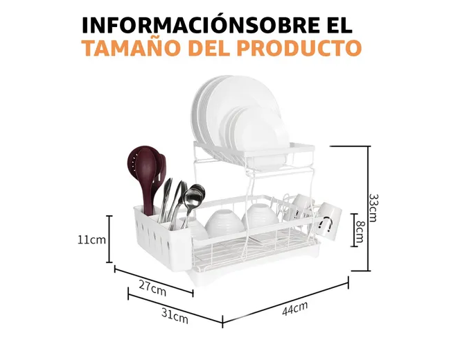 Foto 6 pulgar | Escurridor Xtellar Blanco