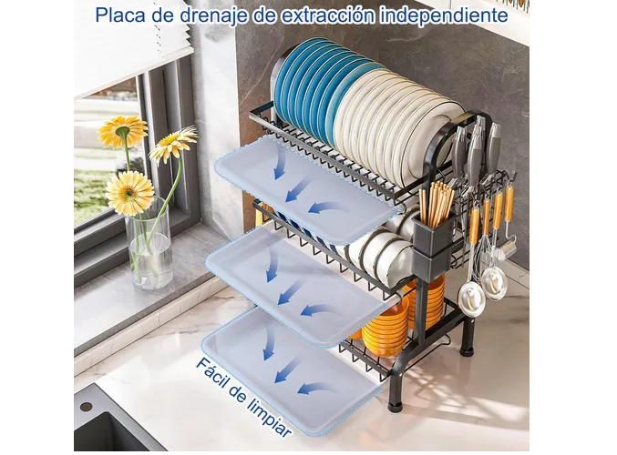 Foto 5 pulgar | Escurridor Xtellar Negro