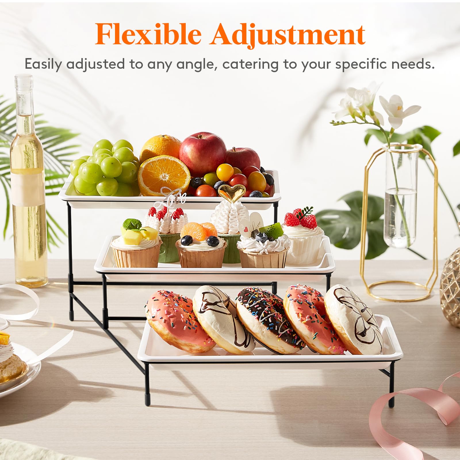 Foto 8 pulgar | Bandeja Para Servir Lifewit De 3 Niveles De Plástico Blanca Con Soporte 49,5 X 30,5 - Venta Internacional.