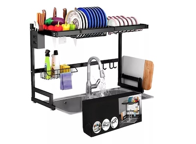 Foto 1 | Escurridor Xtellar De Trastes Platos Fregadero Organizador Cocina Color Negro