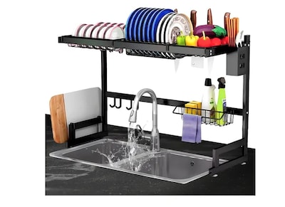 Foto 2 | Escurridor Xtellar De Trastes Platos Fregadero Organizador Cocina Color Negro