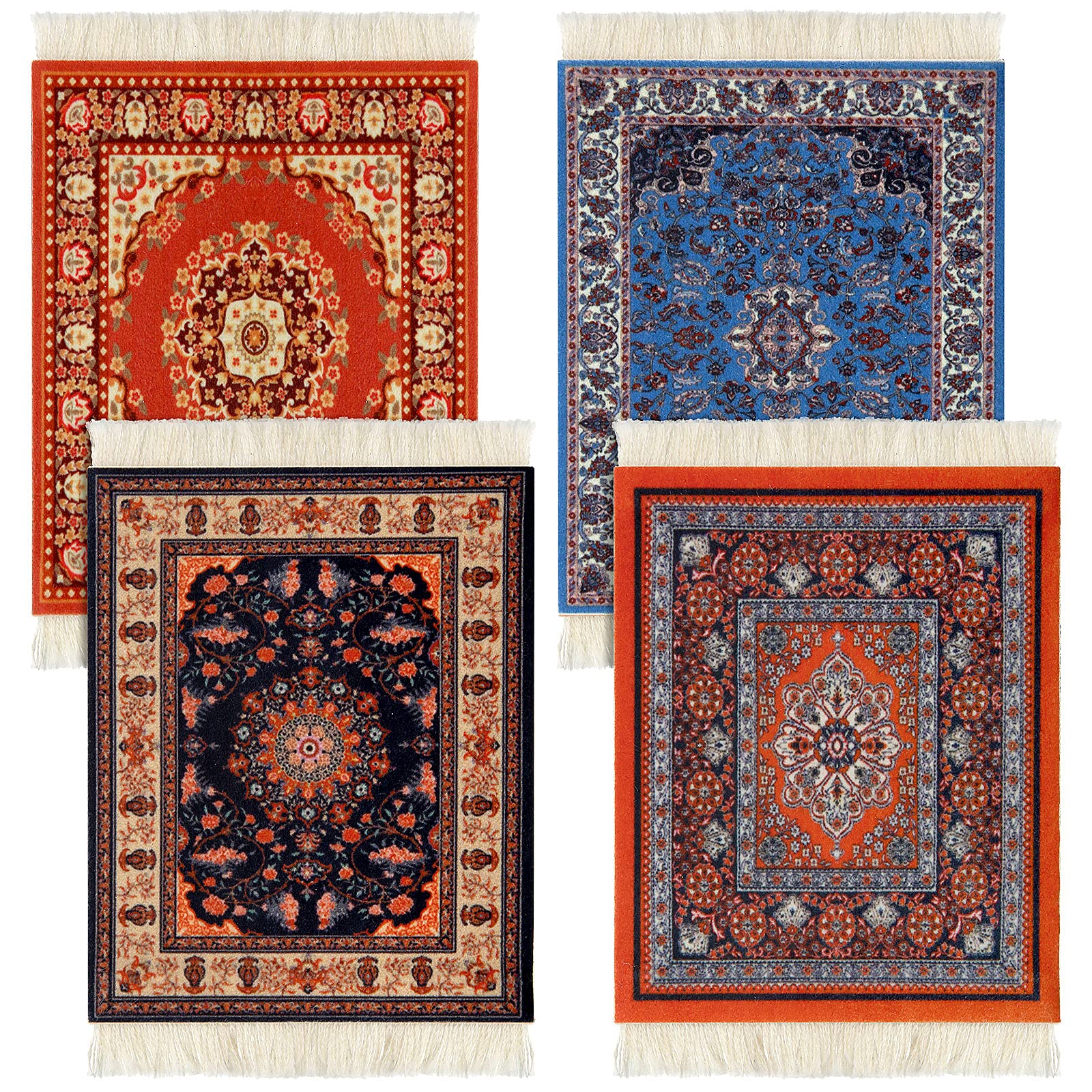 Foto 1 | Alfombra Coasters Tatuo De Tela Con Diseño Oriental, 4 Piezas - Venta Internacional.