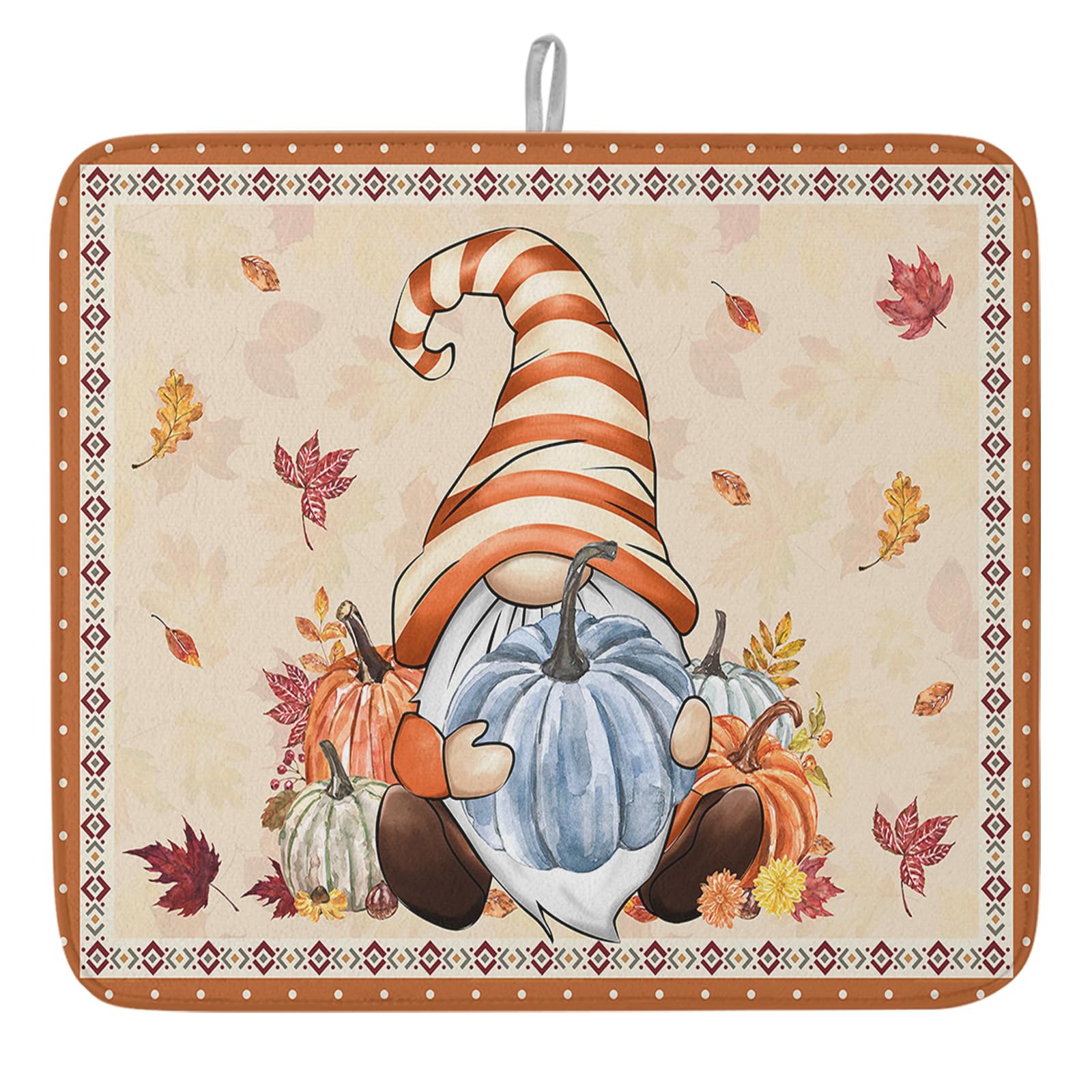 Foto 2 pulgar | Alfombrilla Para Secar Platos Loopop, Otoño, Acción De Gracias, Calabaza, 45 X 60 Cm - Venta Internacional.