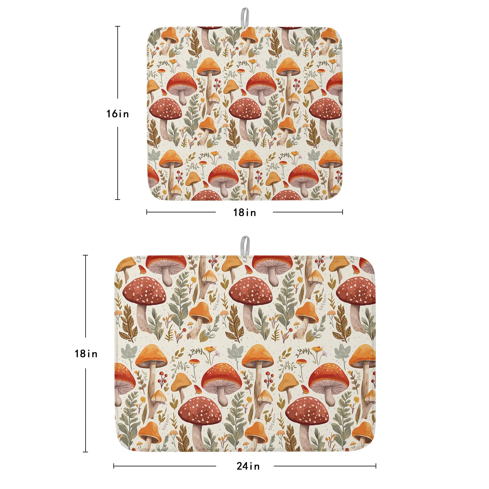Foto 6 pulgar | Tapete Para Secar Platos Loopop, Absorbente De Hongos, Otoño Y Acción De Gracias - Venta Internacional.