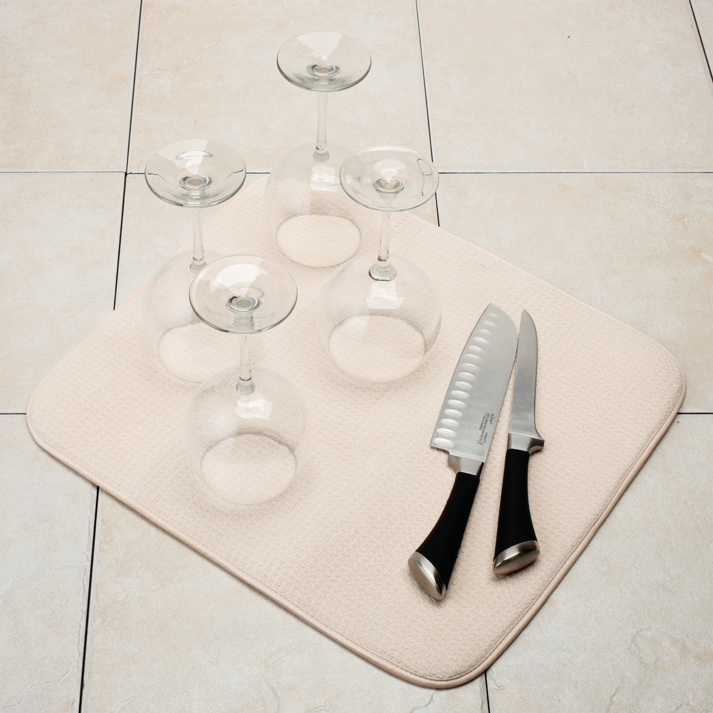 Foto 4 pulgar | Alfombrilla Para Secar Platos Norpro Mircofiber, 45,5 Cm X 40,5 Cm, Color Beige - Venta Internacional.