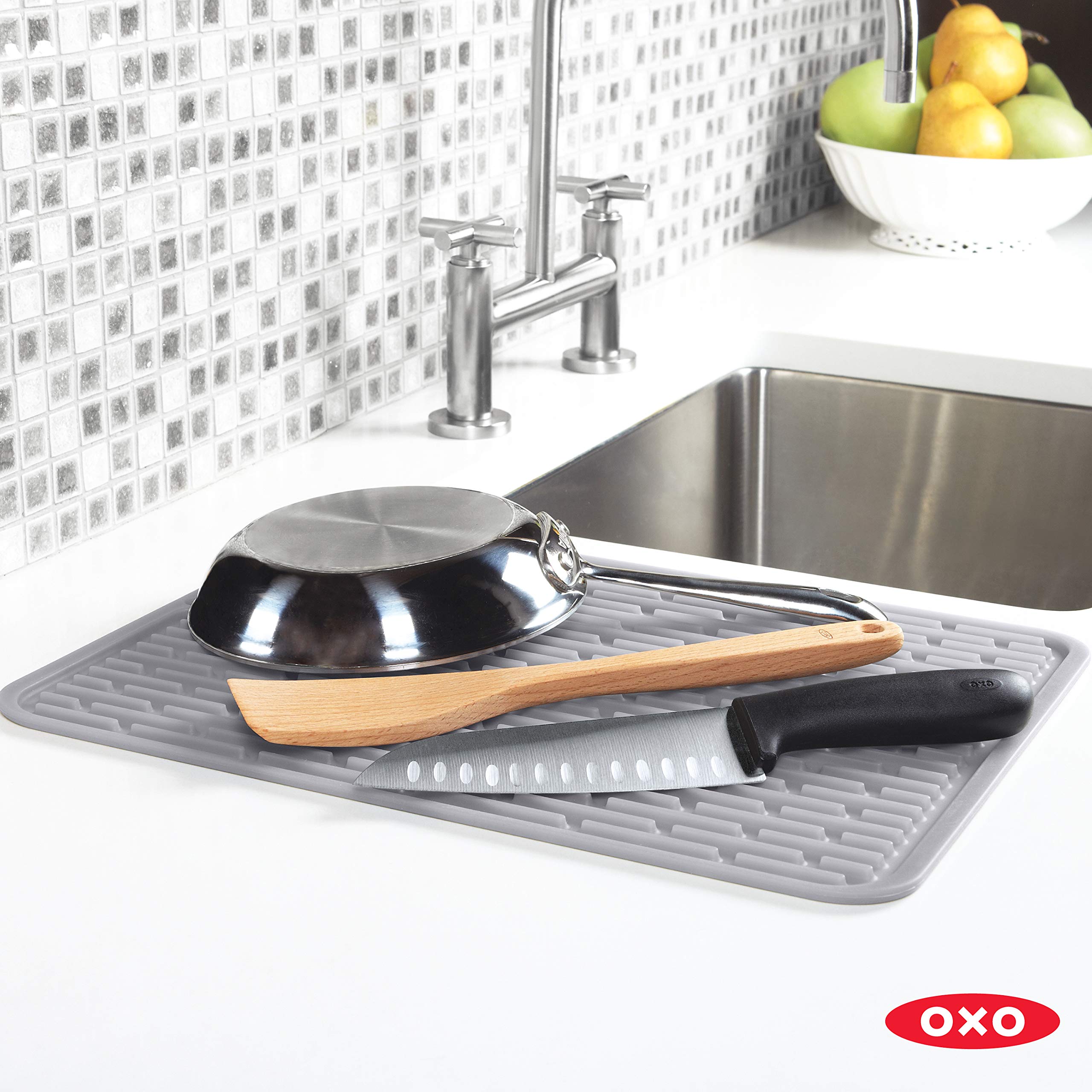 Foto 2 | Alfombrilla De Secado Oxo Good Grips De Silicona  Tamaño Grande  Gris - Venta Internacional.