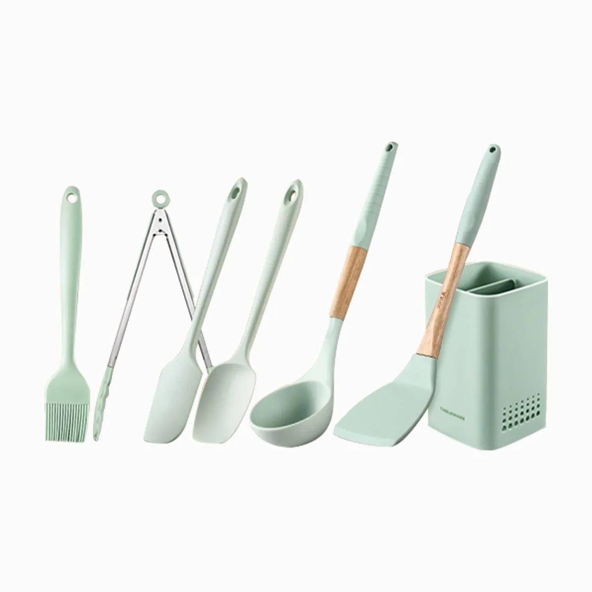 Foto 1 | Set de 12 Espátulas Malubero con Brochas de Silicona Antiadherente color Verde