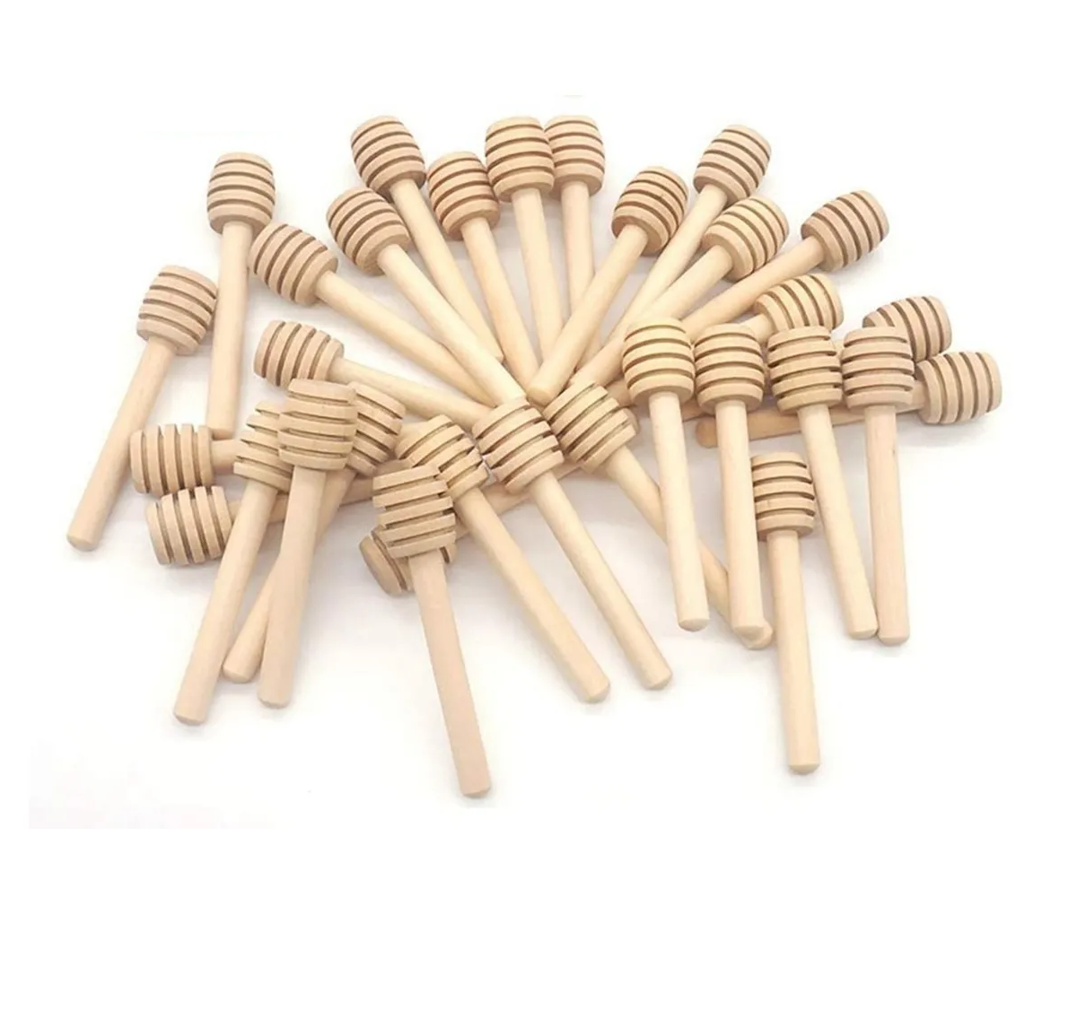 Cucharas Mieleras Cucharas Malubero color Beige con 30 Piezas de Madera