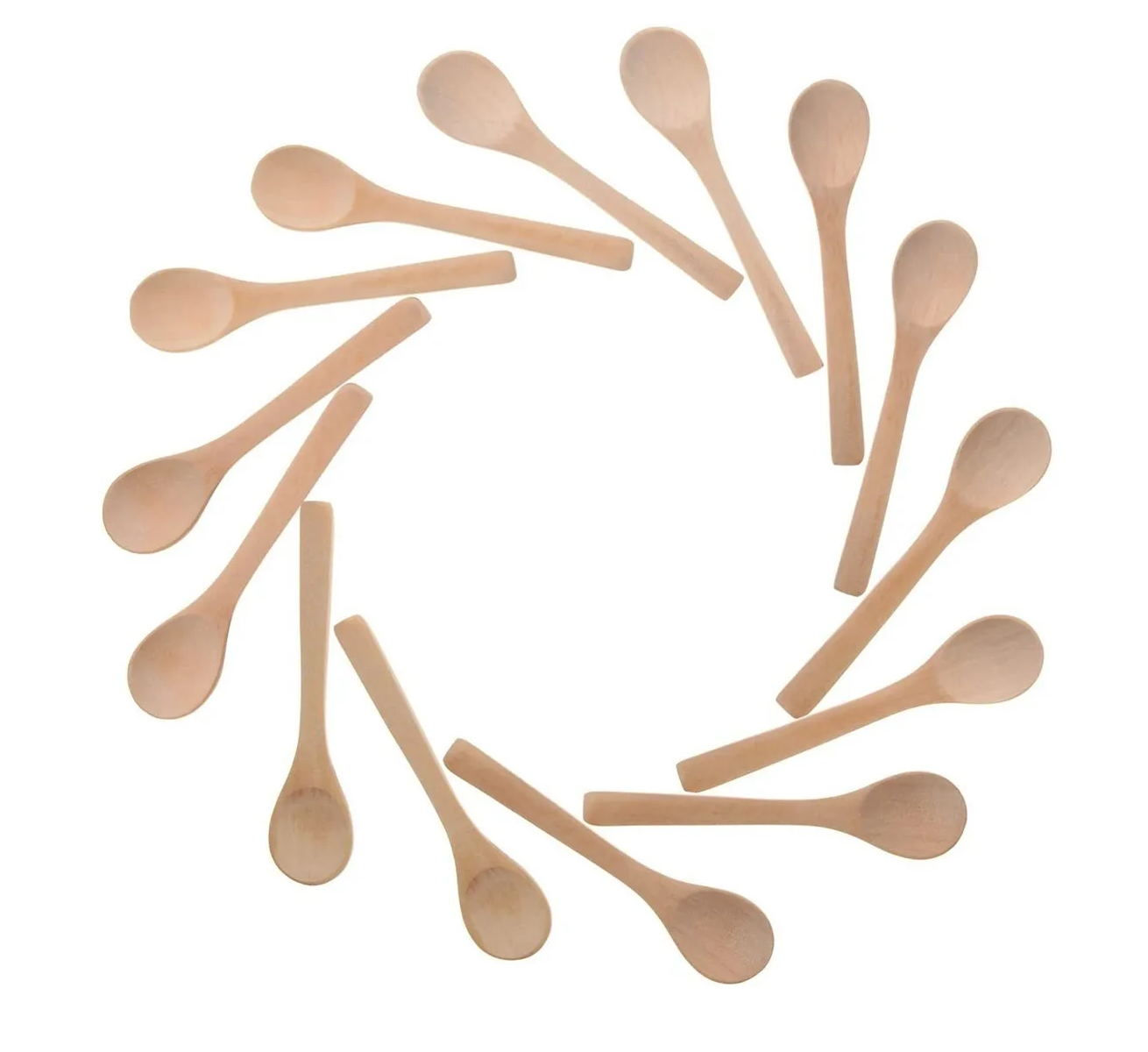 Set de 30 Cucharas de Madera Mieleras Biodegradables