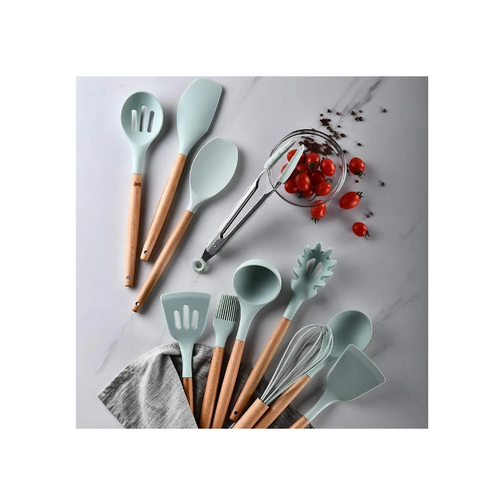 Foto 4 pulgar | Kit de 12pz Malubero Utensilios De Silicona Para Cocina  Verde