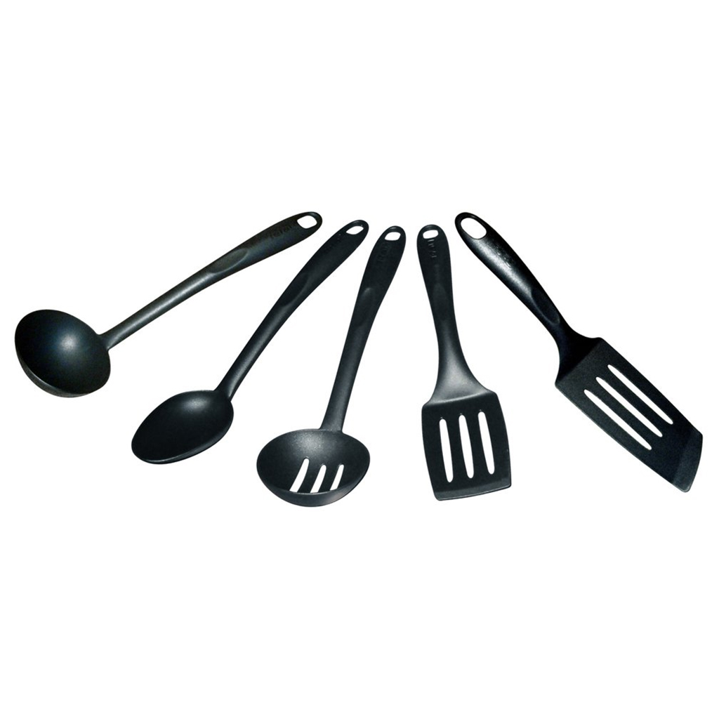 Set De Utensilios T-fal Bienvenue 5 Piezas color Negro