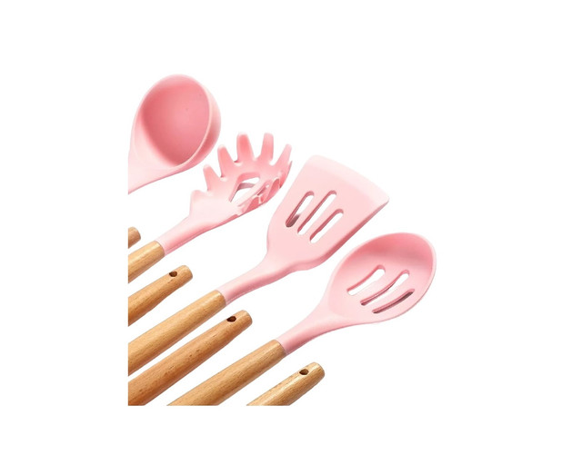 Utensilios de Cocina Frutivegie Silicón Ll12 color Rosa