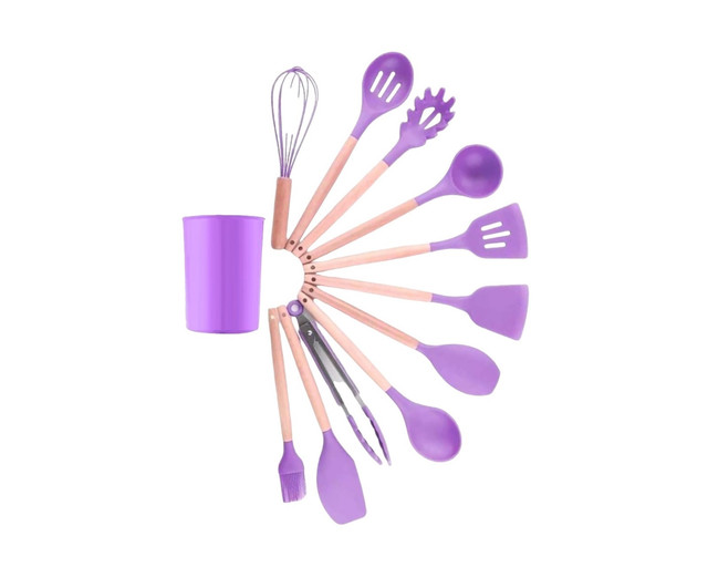 Utensilios de Cocina Frutivegie Silicón Ll12 color Púrpura