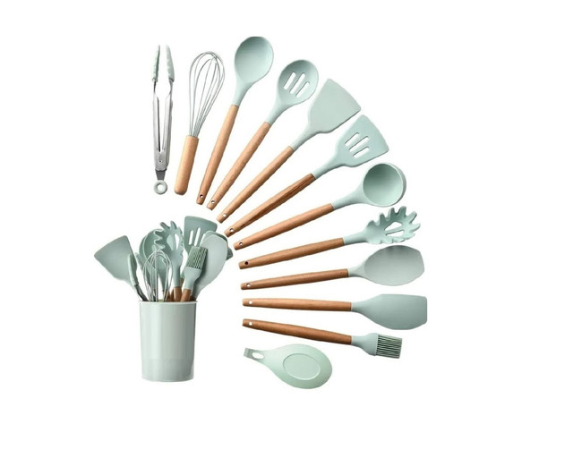 Utensilios de Cocina Frutivegie Silicón Ll12 color Verde