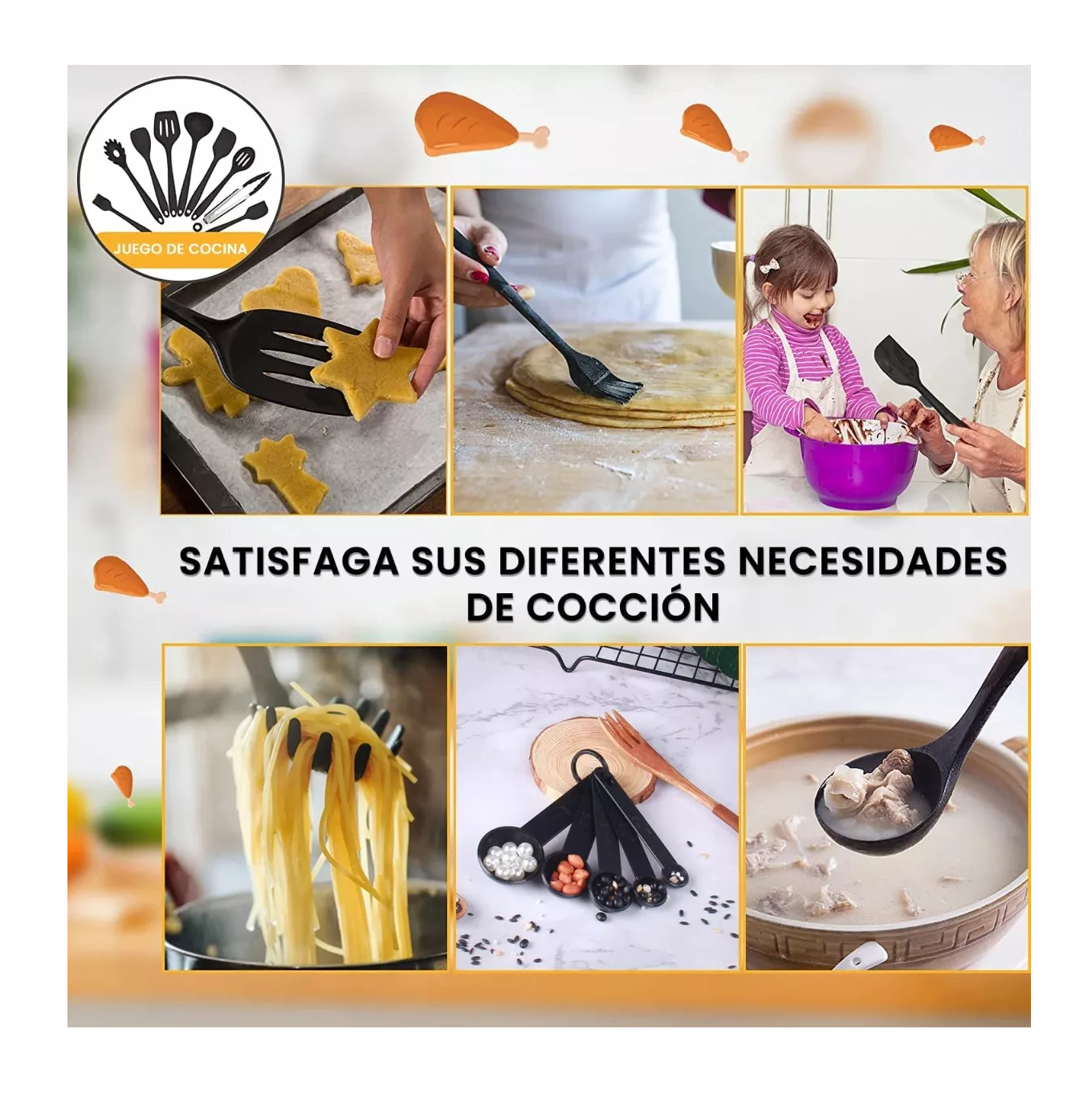 Foto 4 pulgar | Utensilios de Cocina Belug 10 Piezas color Negro