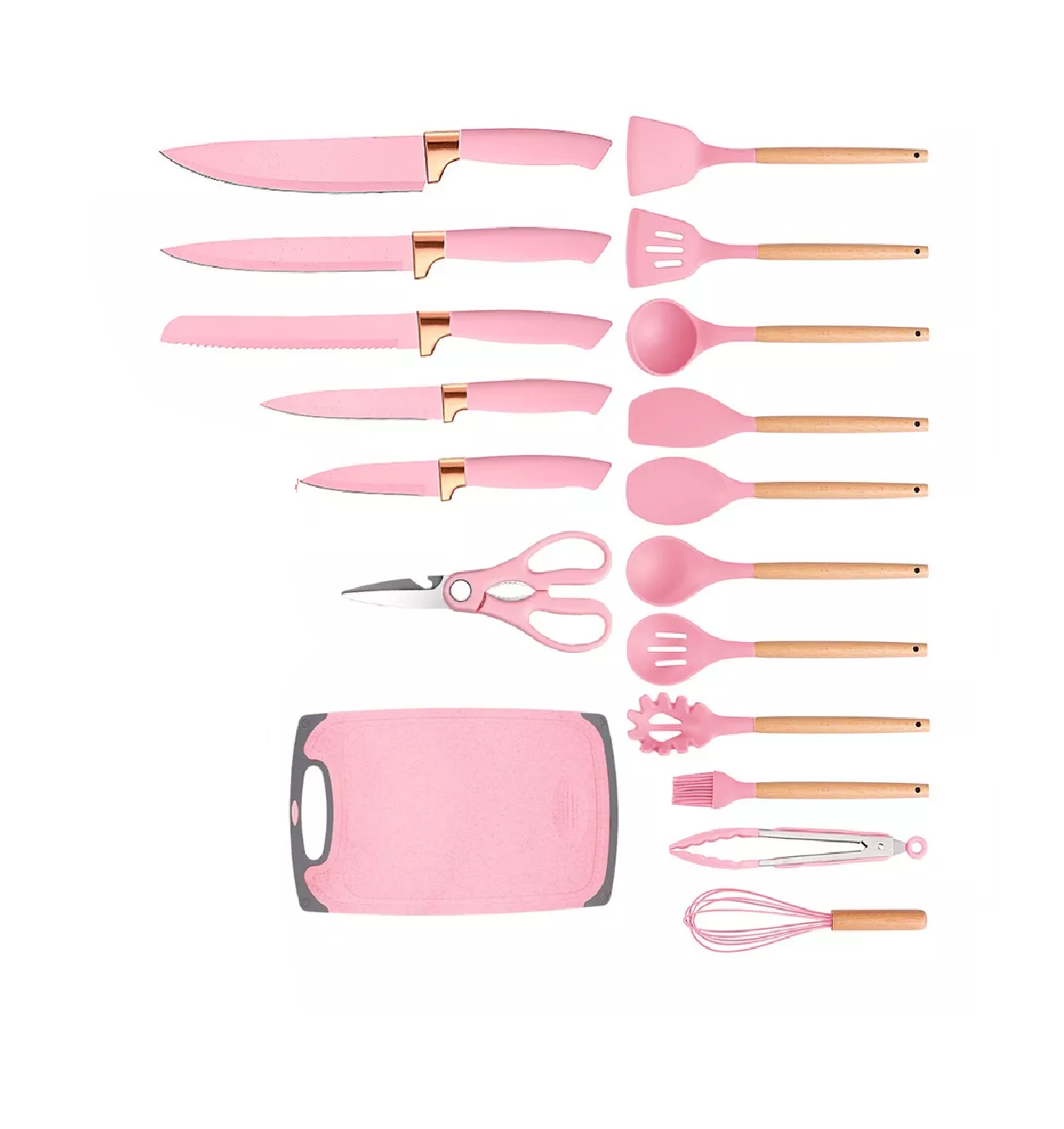 Juego de Utensilios de Cocina Belug color Rosa 19 Piezas