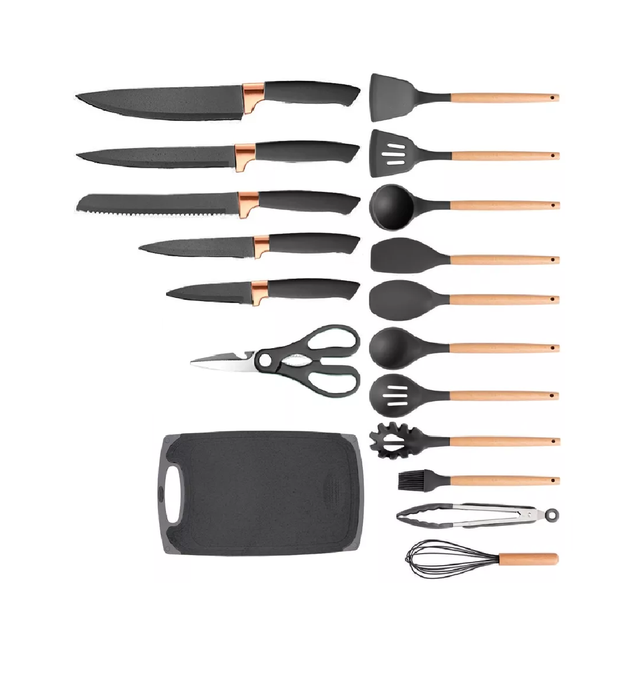 Juego de Utensilios de Cocina Belug color Negro 19 Piezas