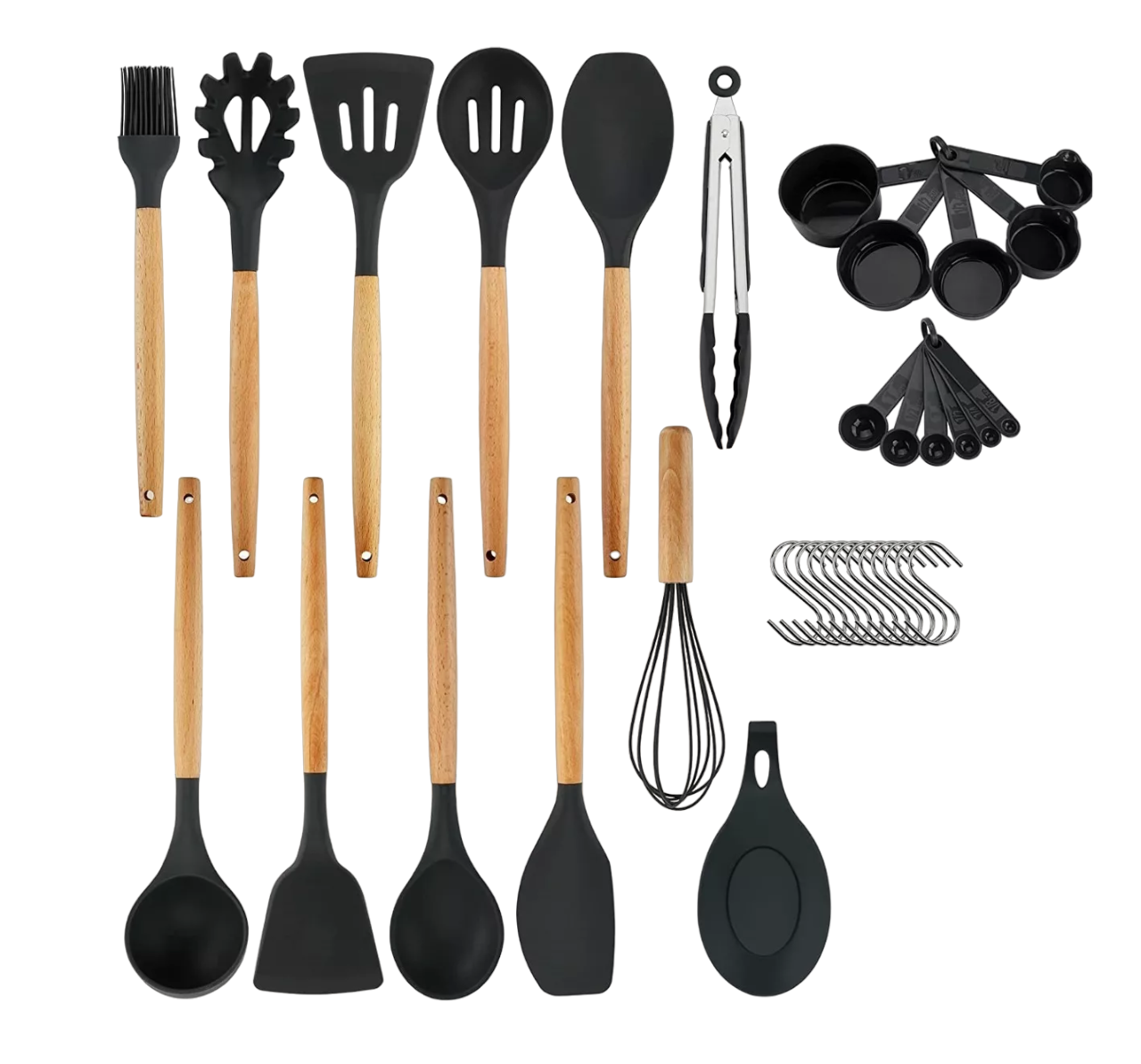 Juego de Utensilios Belug color Negro 33 Piezas