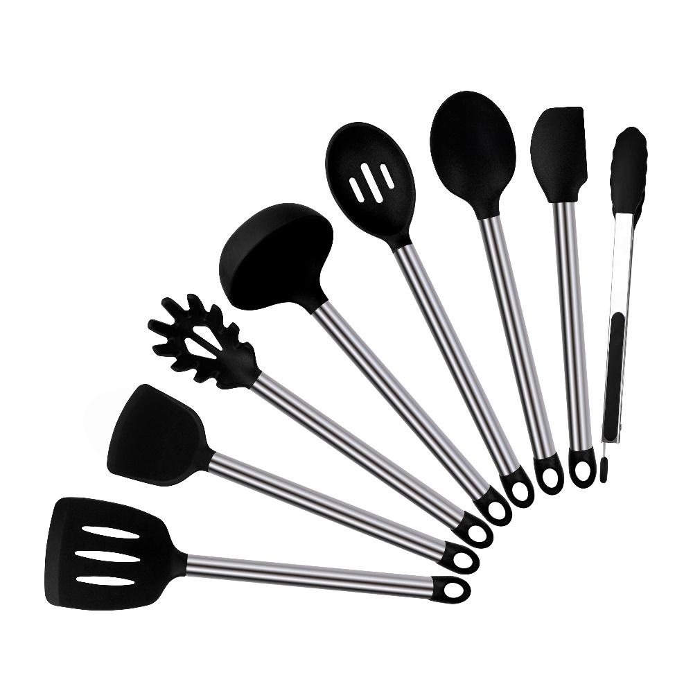 Set de 8 Utensilios de Cocina Silicona Fraciel