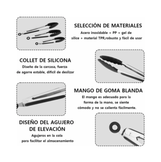 Foto 4 | Pinzas Lab.G de Acero Inoxidable 3 Piezas