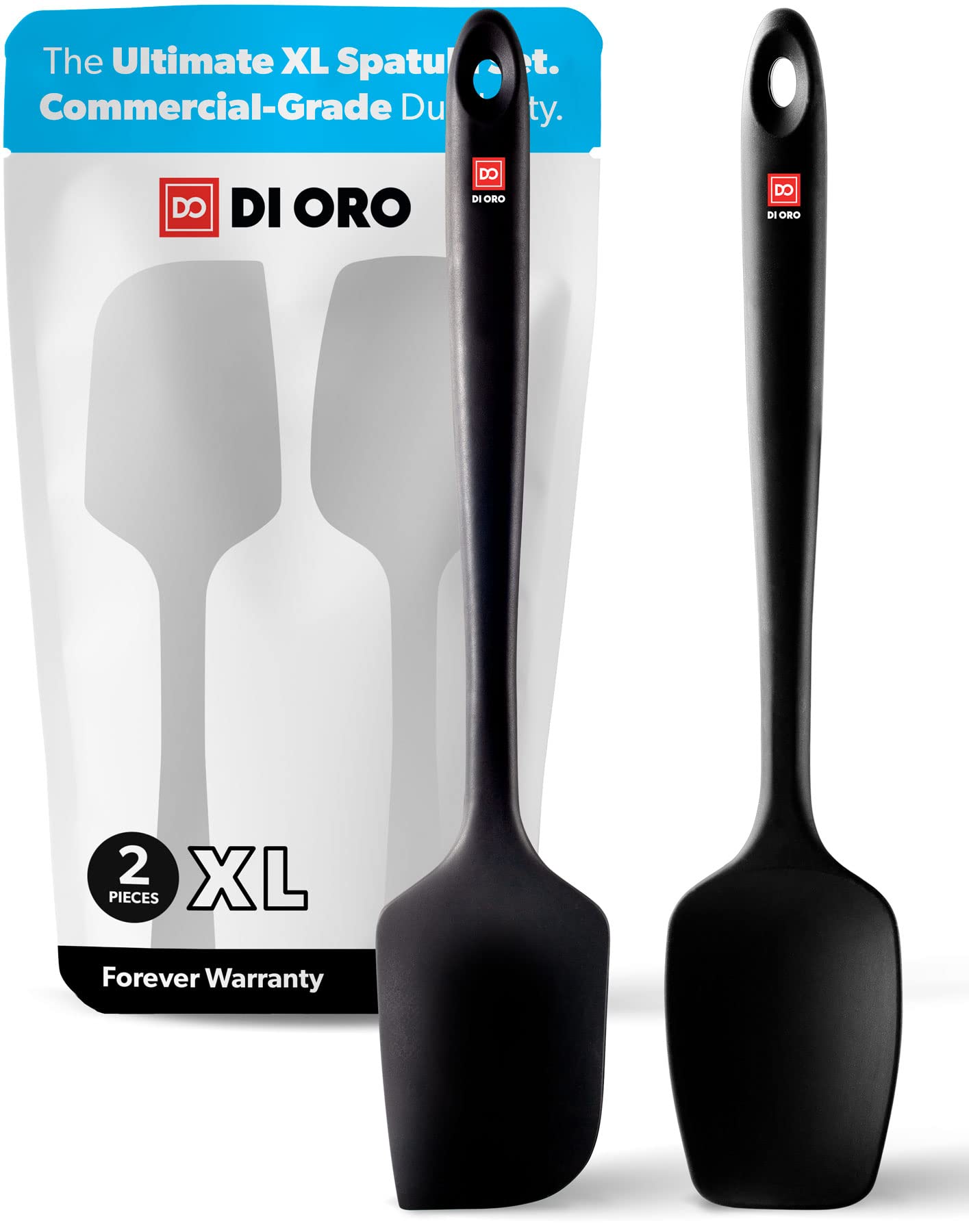 Foto 6 pulgar | Venta Internacional- Espátulas Di Oro Seamless Series Pro XL de Silicona Negra 2 Piezas