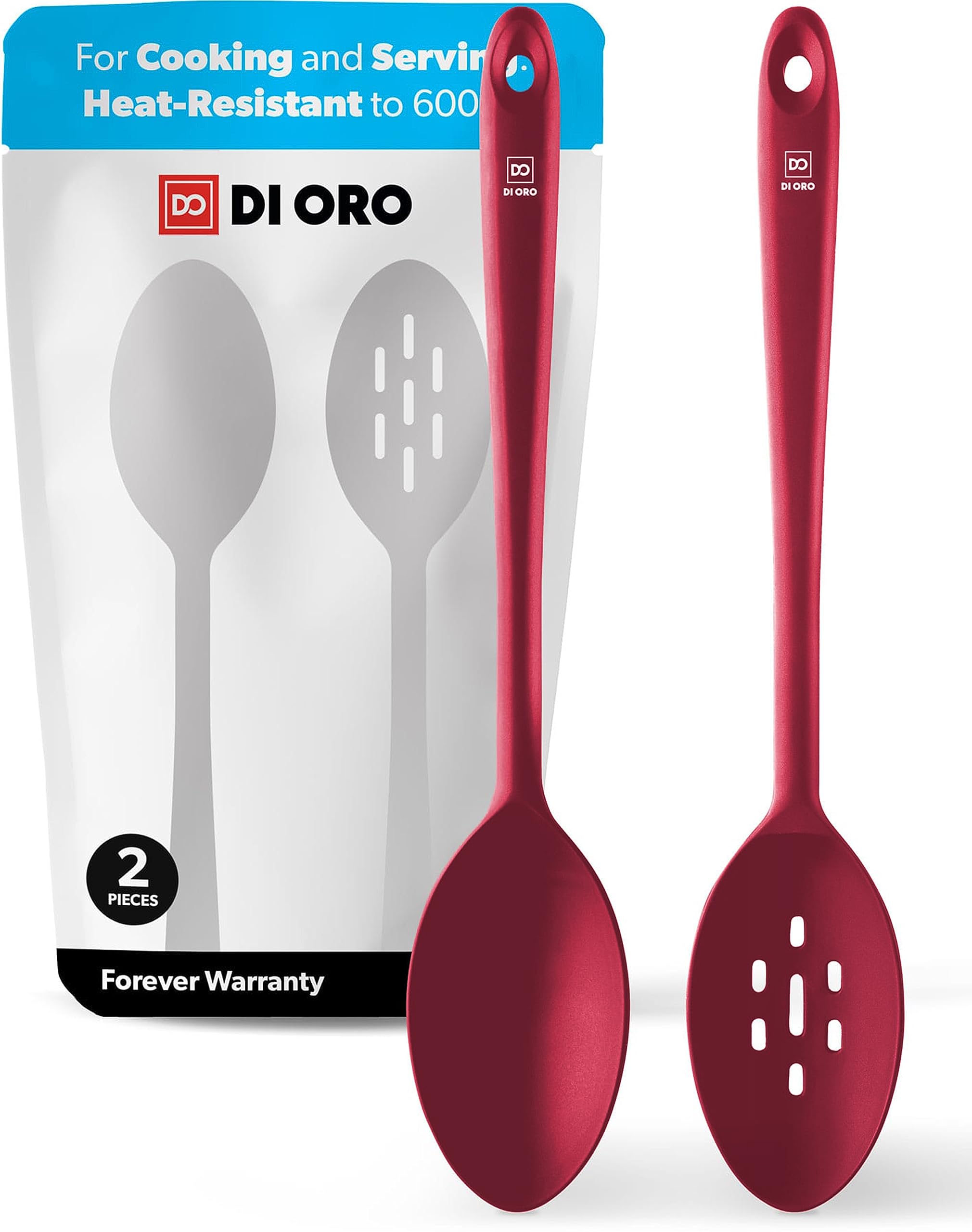 Foto 2 pulgar | Venta Internacional- Cucharas de Silicona Di Oro Rojas para Cocinar 2 Piezas