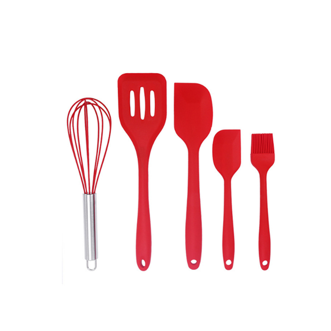 Foto 2 pulgar | Venta Internacional- Juego de Herramientas para Hornear Httn Silicone Utensilios de Cocina Rojos