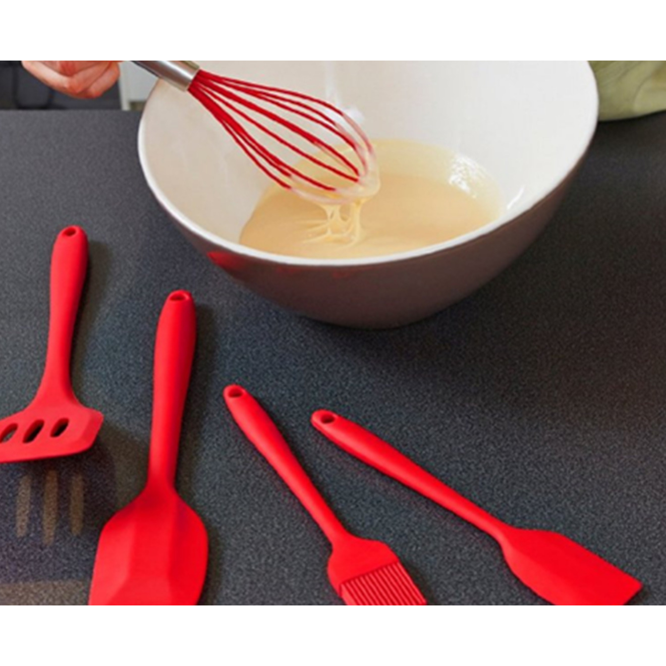 Foto 3 pulgar | Venta Internacional- Juego de Herramientas para Hornear Httn Silicone Utensilios de Cocina Rojos