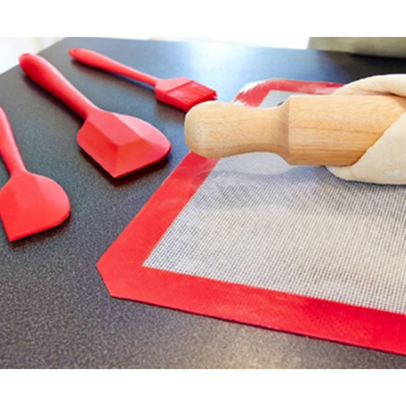 Foto 4 pulgar | Venta Internacional- Juego de Herramientas para Hornear Httn Silicone Utensilios de Cocina Rojos