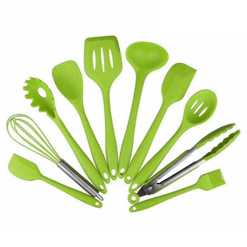 Venta Internacional- Juego de Utensilios de Cocina Httn de Silicona Verde