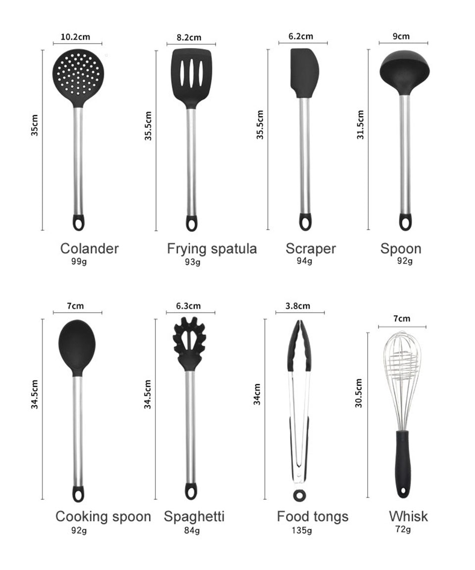 Foto 3 pulgar | Venta Internacional- Set de Utensilios de Cocina Httn de Silicona y Acero Inoxidable