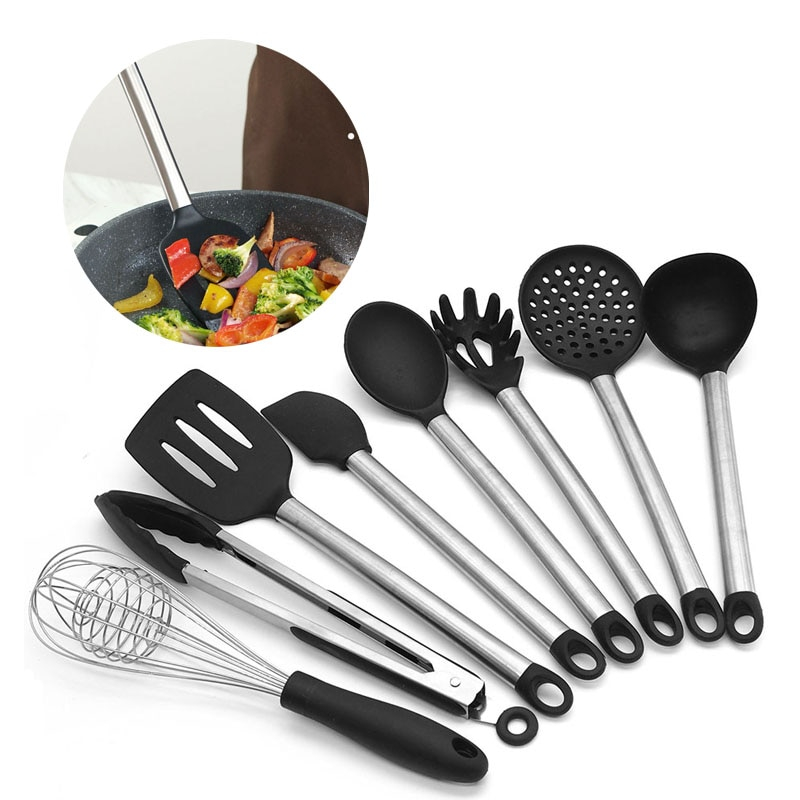 Foto 4 pulgar | Venta Internacional- Set de Utensilios de Cocina Httn de Silicona y Acero Inoxidable