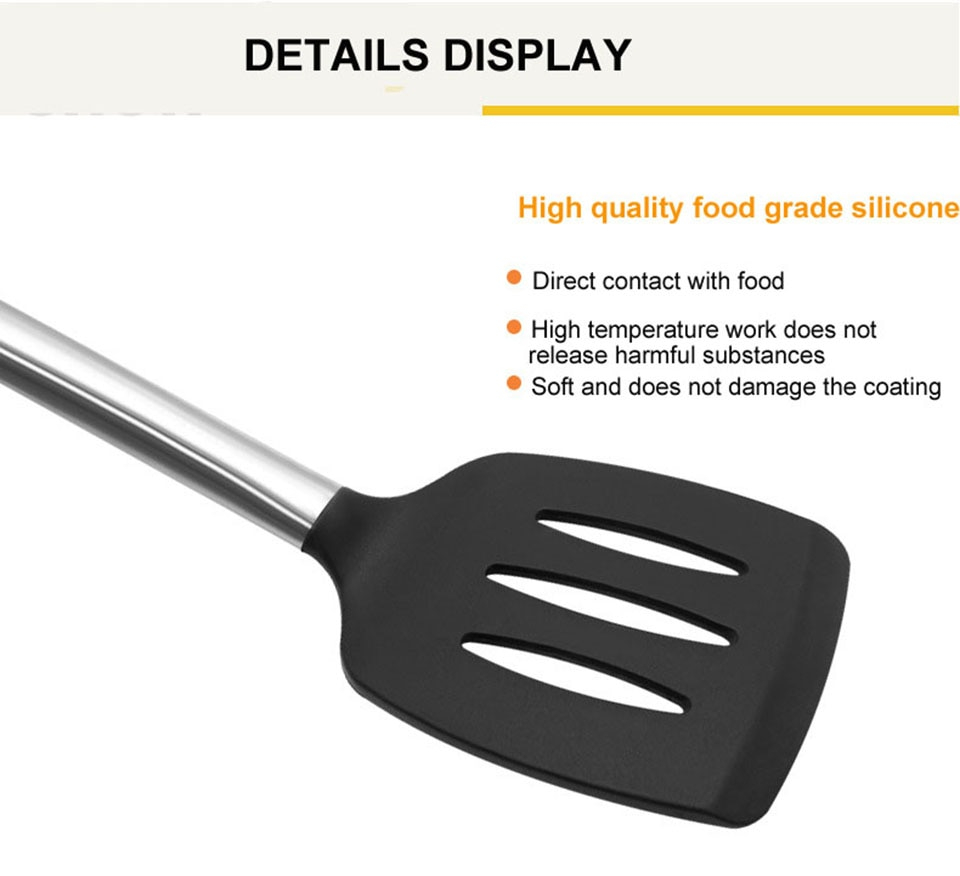 Foto 5 | Venta Internacional- Set de Utensilios de Cocina Httn de Silicona y Acero Inoxidable