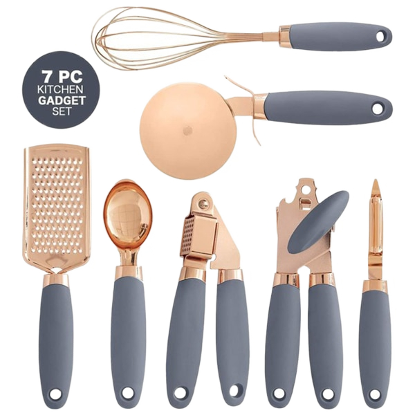 Venta Internacional - Set de Utensilios de Cocina Acero Inoxidable 7 Piezas