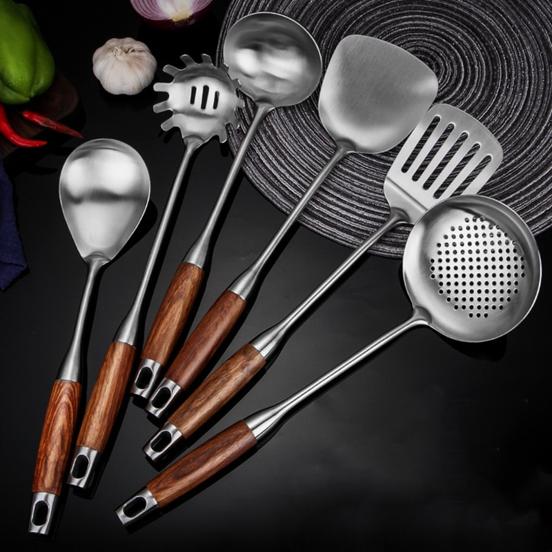 Foto 4 pulgar | Venta Internacional - Juego de Utensilios De Cocina Acero Inoxidable 7 Piezas