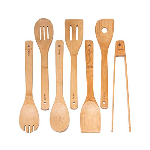 Foto 2 pulgar | Venta Internacional - Set De Utensilios De Cocina Blauke De Madera De Bambú, 7 Piezas