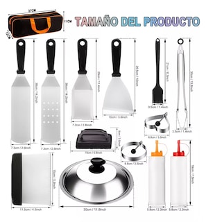 Foto 2 | Utensilios de Cocina Belug Plateados 14 Piezas